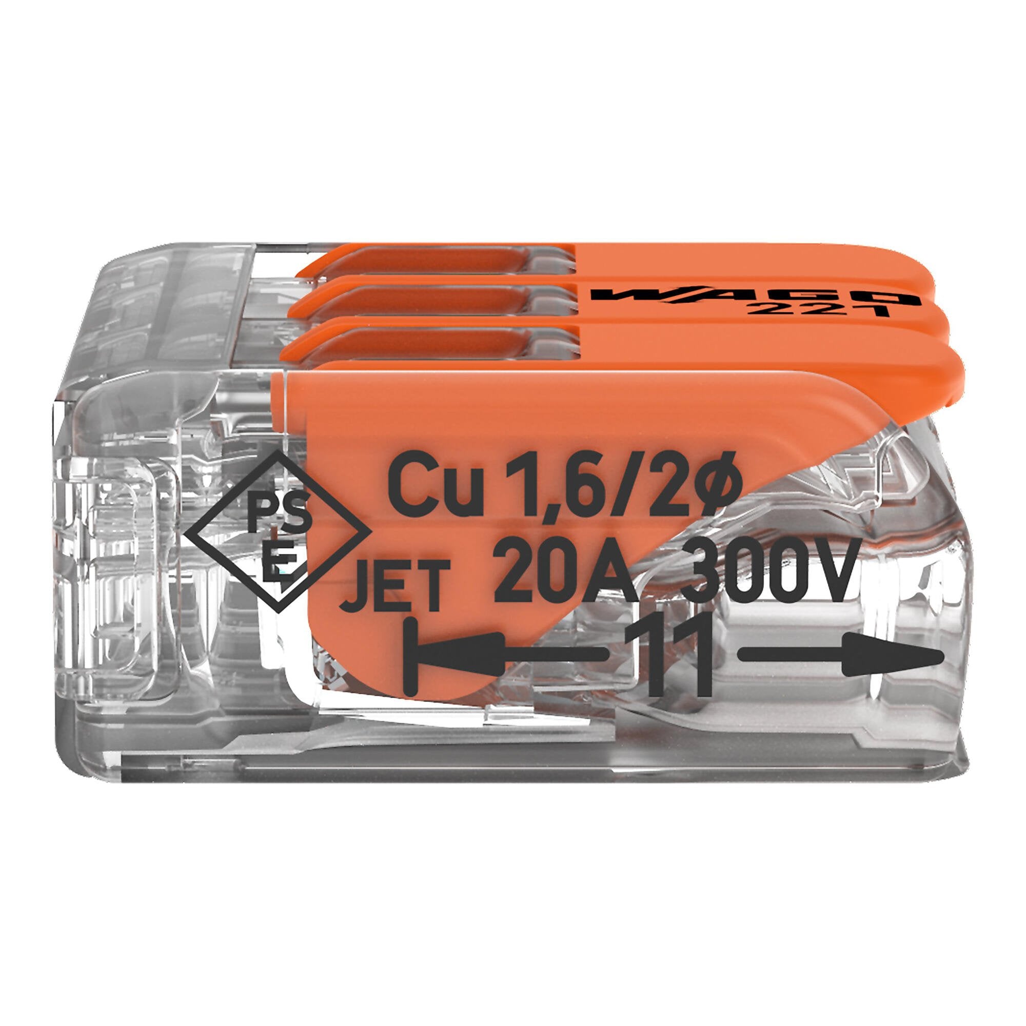 WAGO 3-Port Lever Connectors (Pack of 50)
221-413