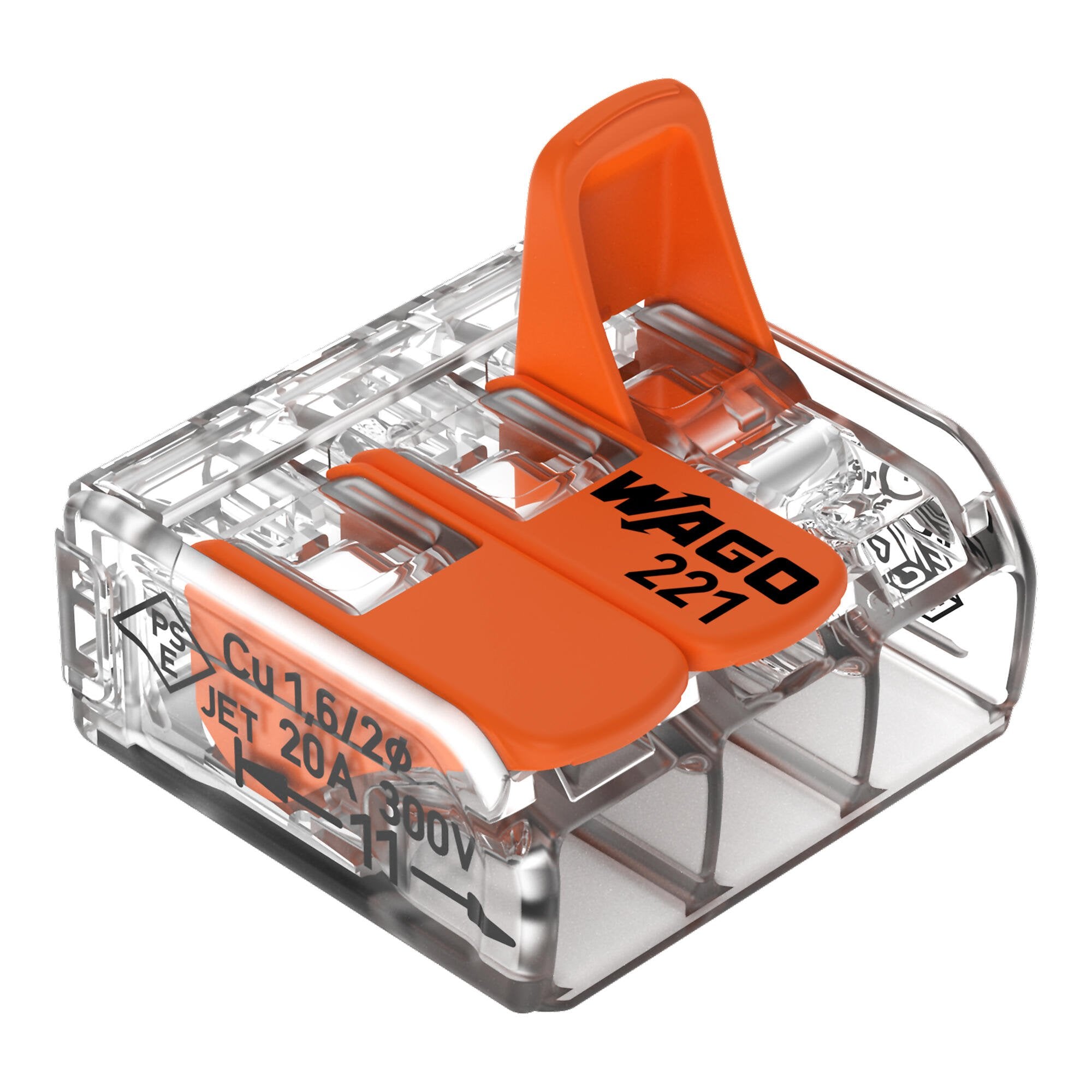 WAGO 3-Port Lever Connectors (Pack of 50)
221-413